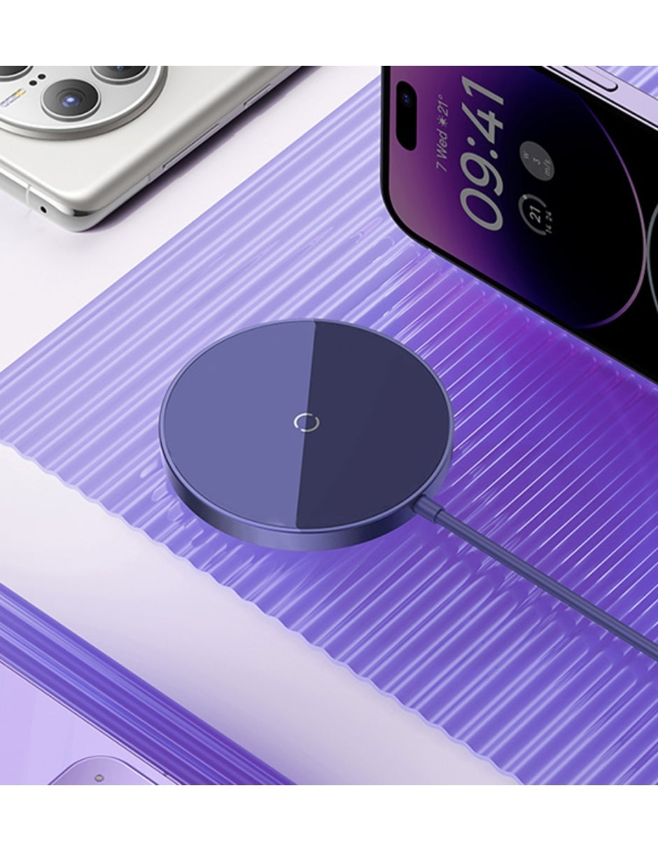 Cargador magnetico Baseus Smple Mini3 15W Morado