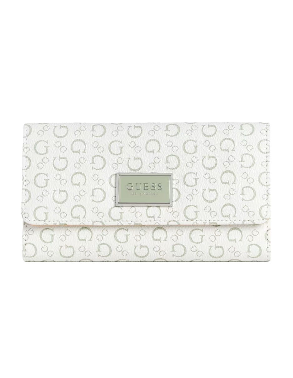 Cartera Guess Abree Logo Slim Verde