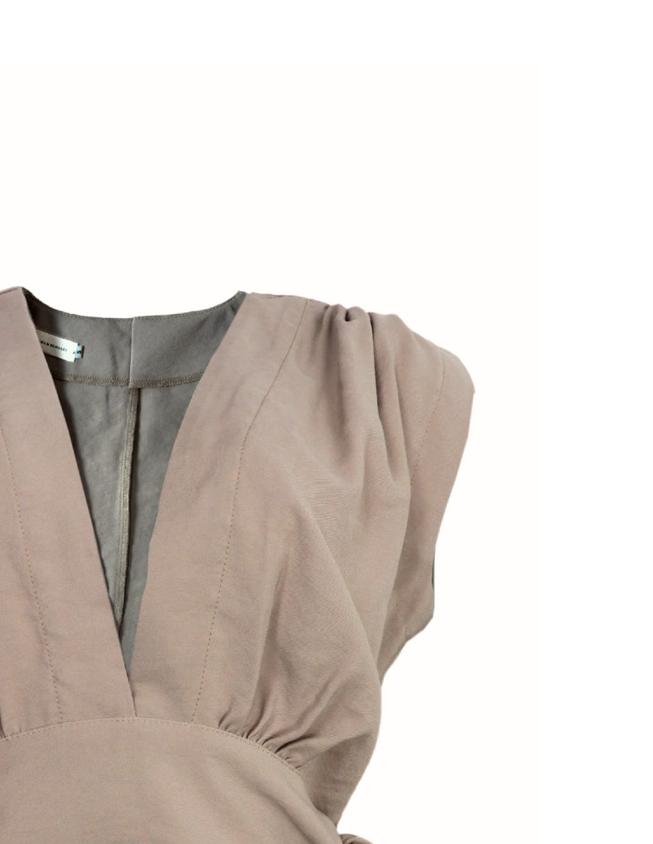 Blusa cuello en v con amarre Behla