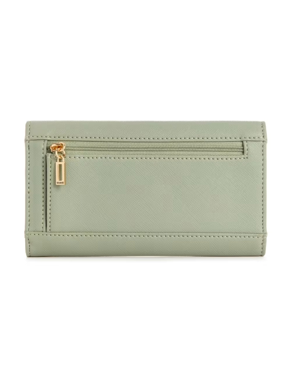 Cartera Guess Abree Slim Clutch Verde