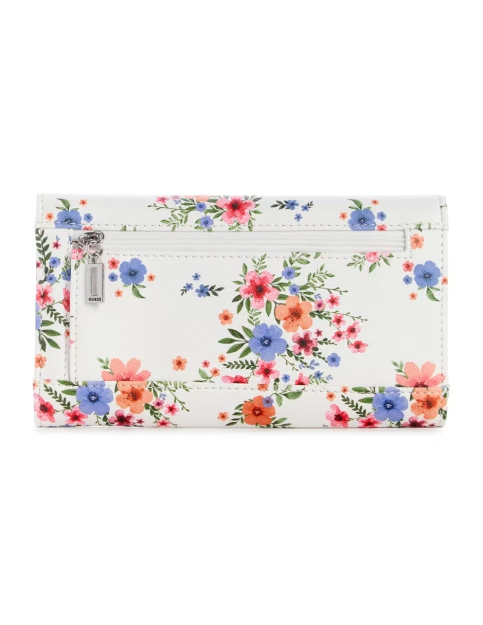 Cartera Guess Abree Logo Slim con Estampado de Flores