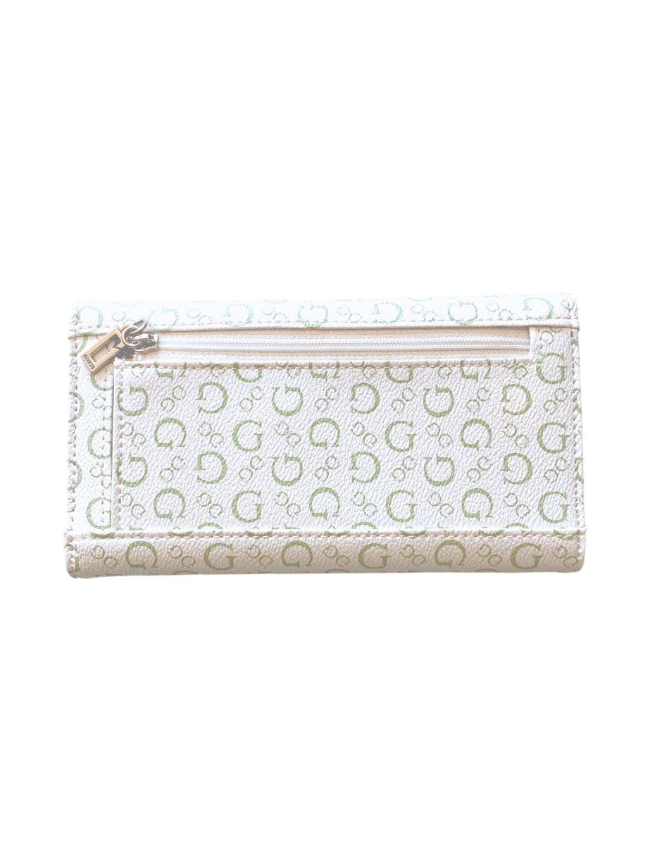 Cartera Guess Abree Logo Slim Verde