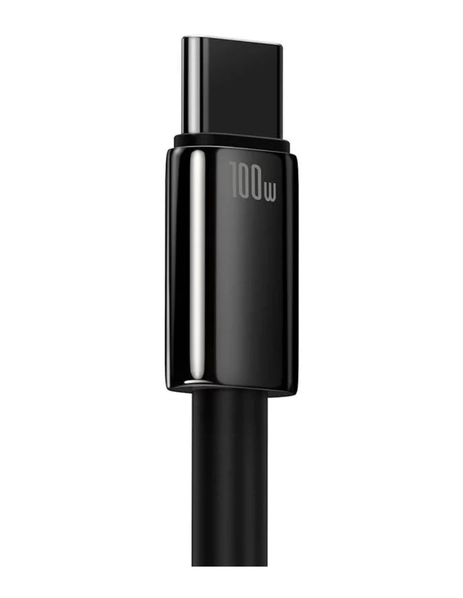 Cable de carga Baseus tipo C de Tugsteno chapado en oro 100W