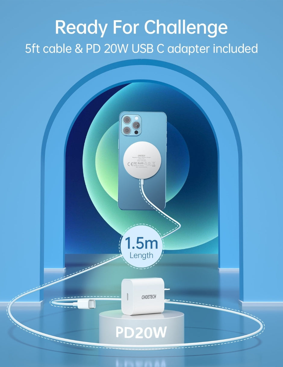 Cargador Inalámbrico MagLeap PD 3.0 15W Magsafe