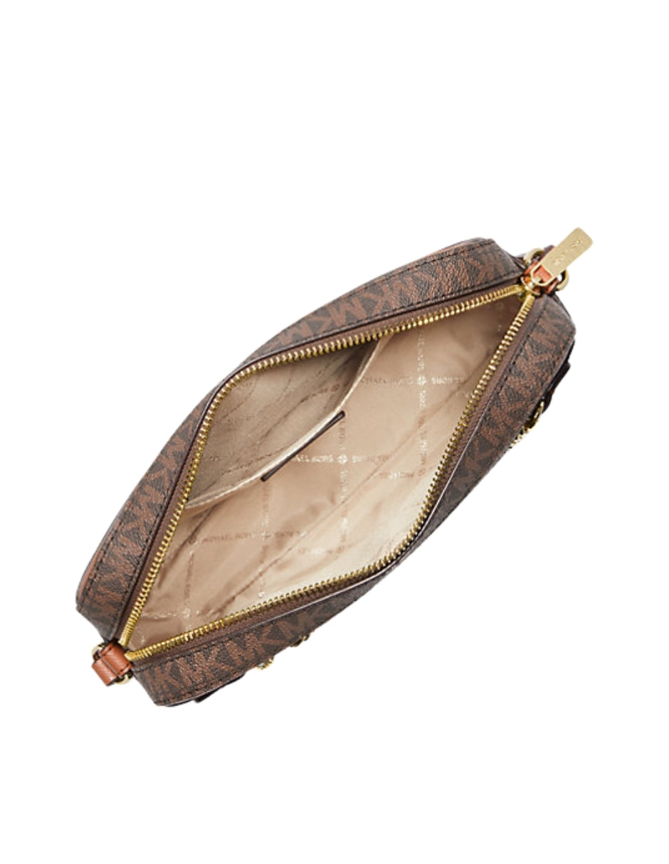 Bolsa Michael Kors Crossbody Jet Set Logo Brown