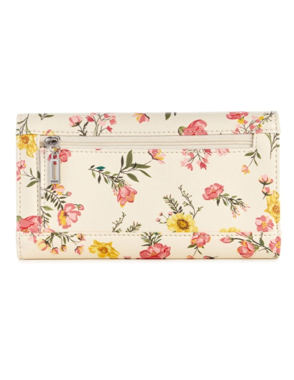 Cartera Guess Abree Logo Saffiano con Flores