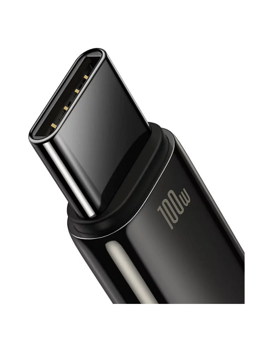 Cable de carga Baseus tipo C de Tugsteno chapado en oro 100W
