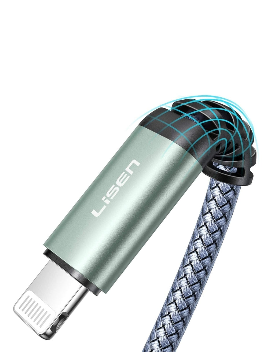 Cable Tipo C a Lightning MFI 3m Lisen Gris