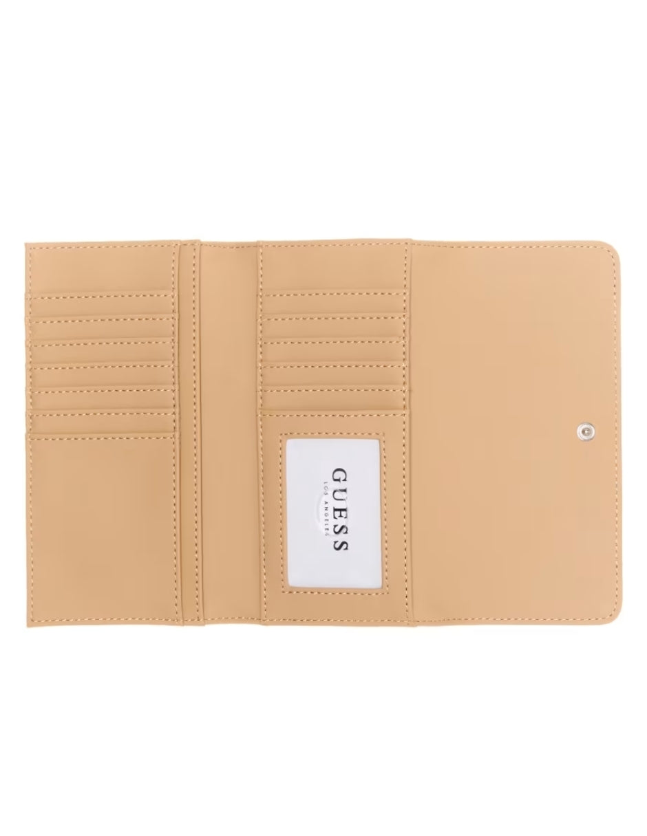 Cartera Guess Bowie Debossed Logo Slim Clutch Rosa