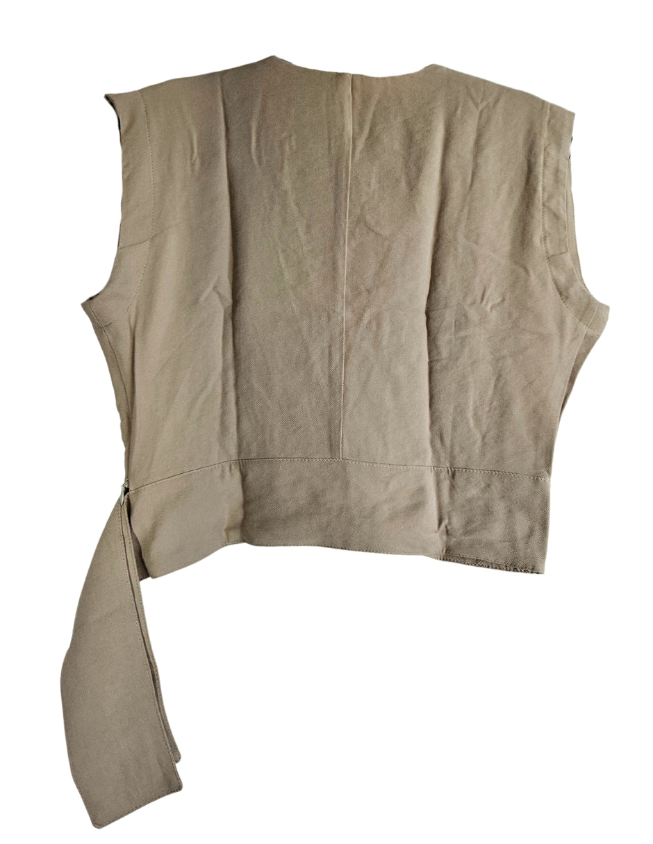 Blusa cuello en v con amarre Behla