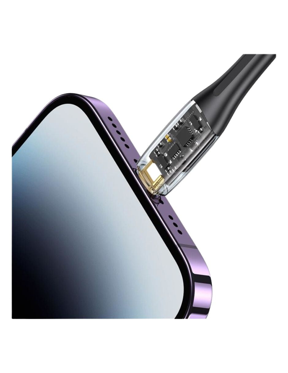 Cable Tipo C a Lightning USAMS 20W PD 1.2m Transparente