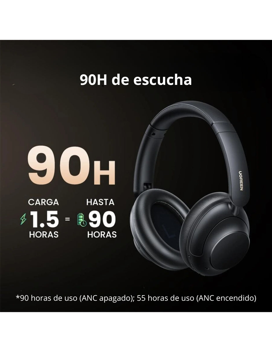 Audífonos de diadema inalámbricos HiTune Max5 UGREEN negros