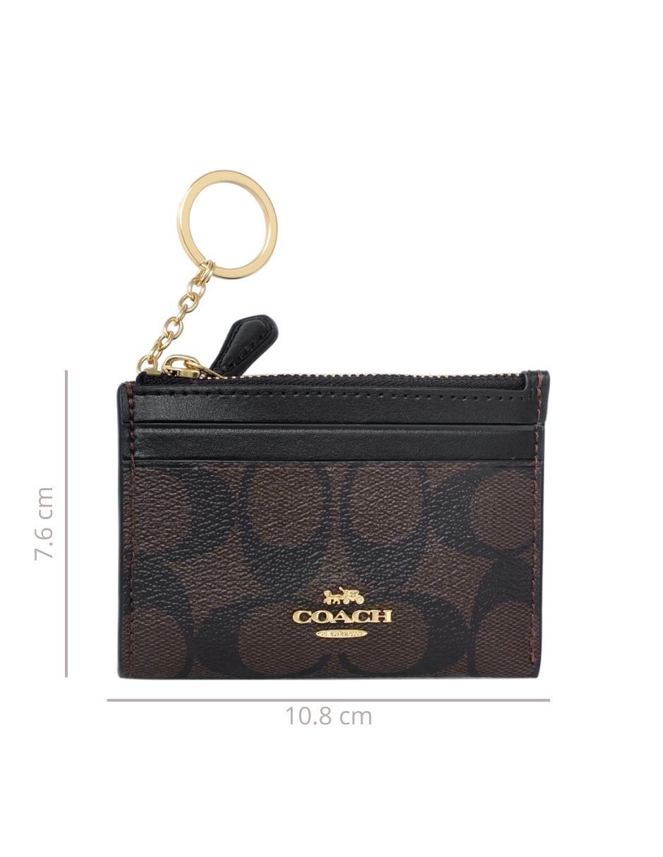 Monedero Coach Mini Skinny ID Case Cafe