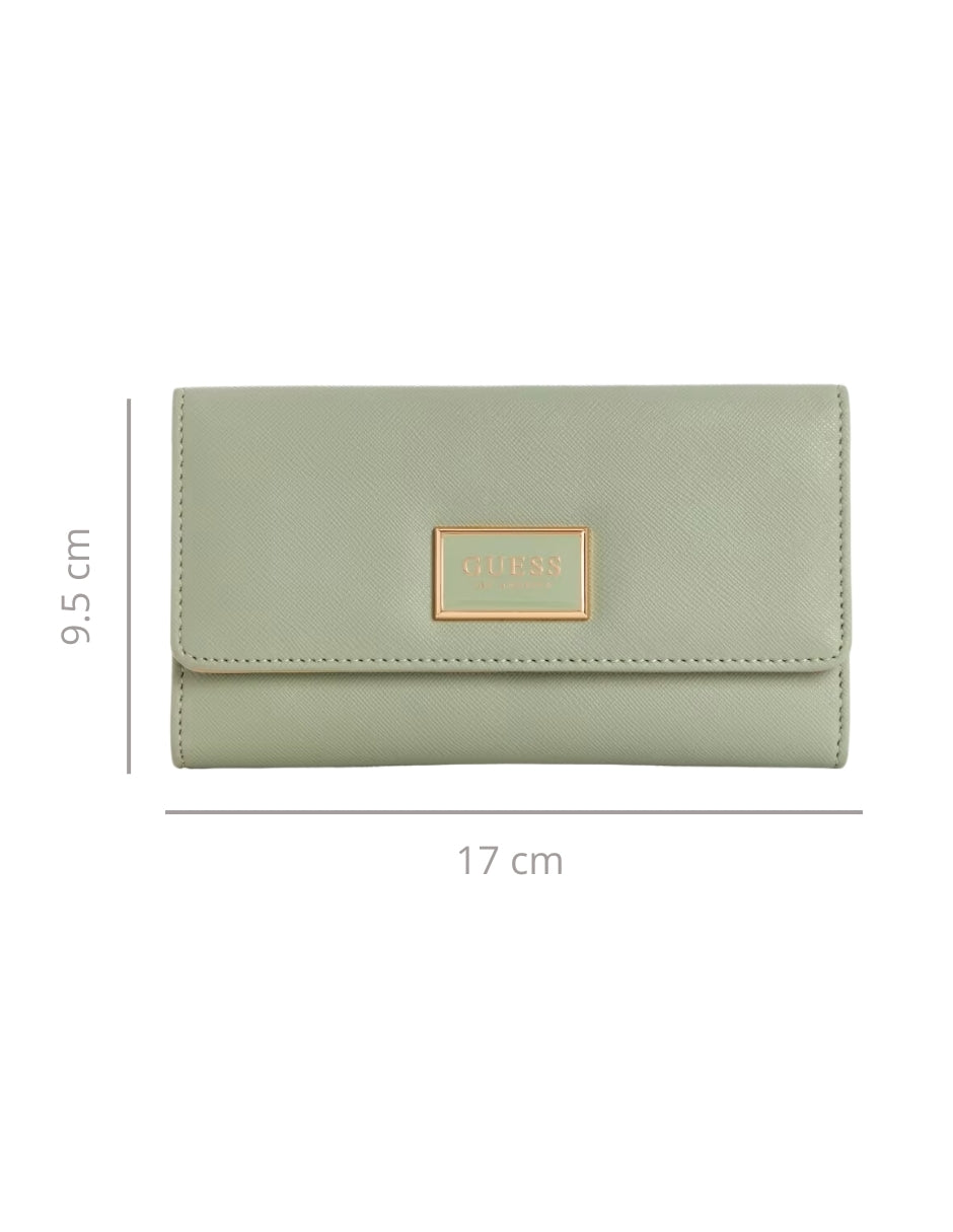 Cartera Guess Abree Slim Clutch Verde