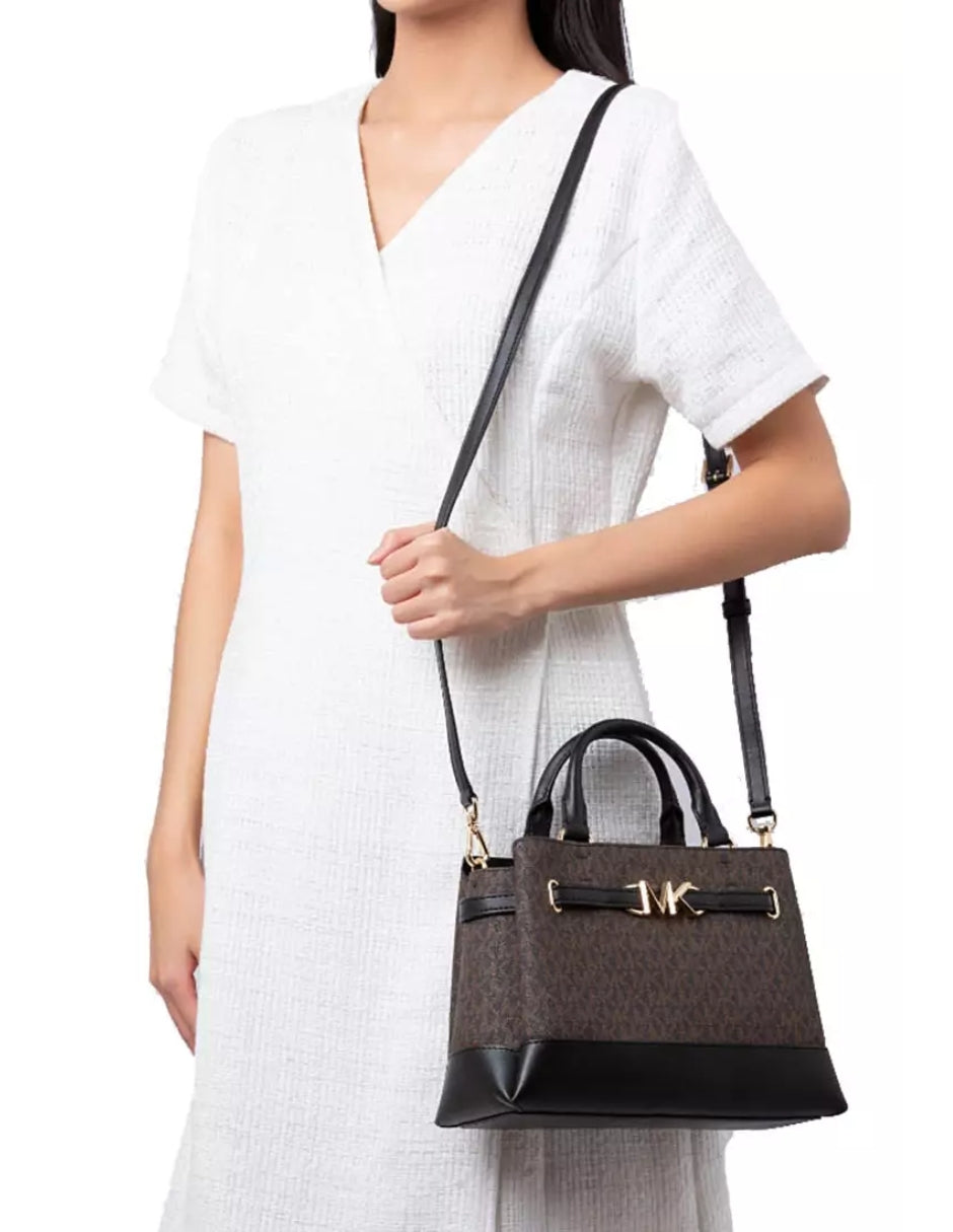Bolsa Michael Kors Reed Small Satchel Café