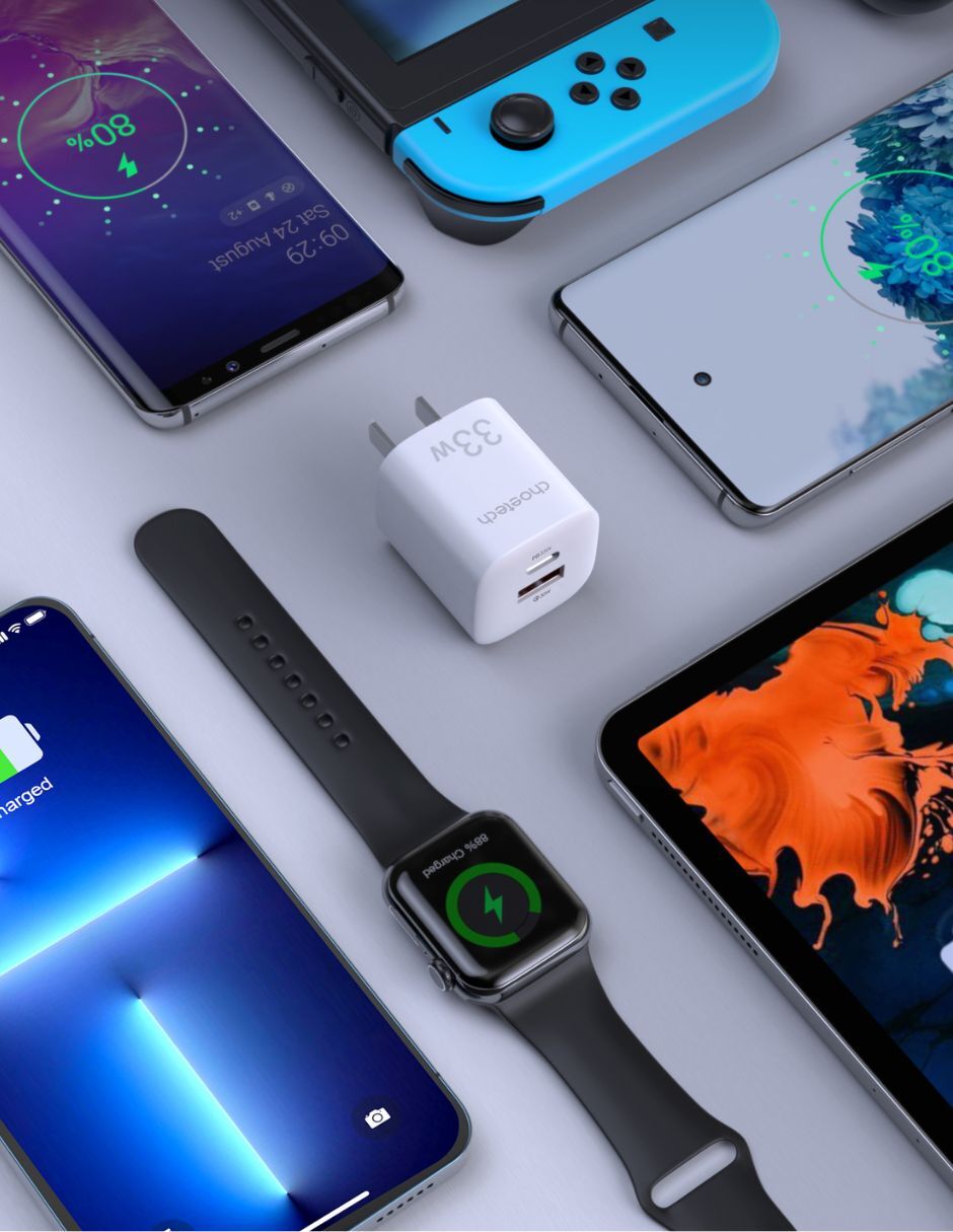 Mini Cubo de Carga Rápida USB A y Tipo C 33W Blanco