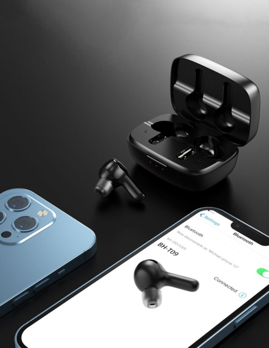 Audifonos Bluetooth con Estuche de Carga Solar