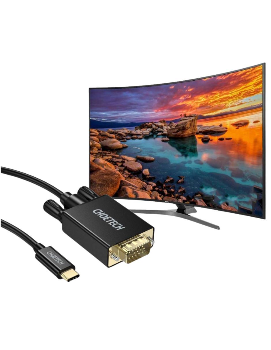 Cable de Transmisión USB-C a VGA 1.8m