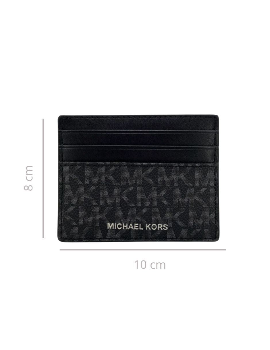 Tarjetero Michael Kors Con Monograma Negro