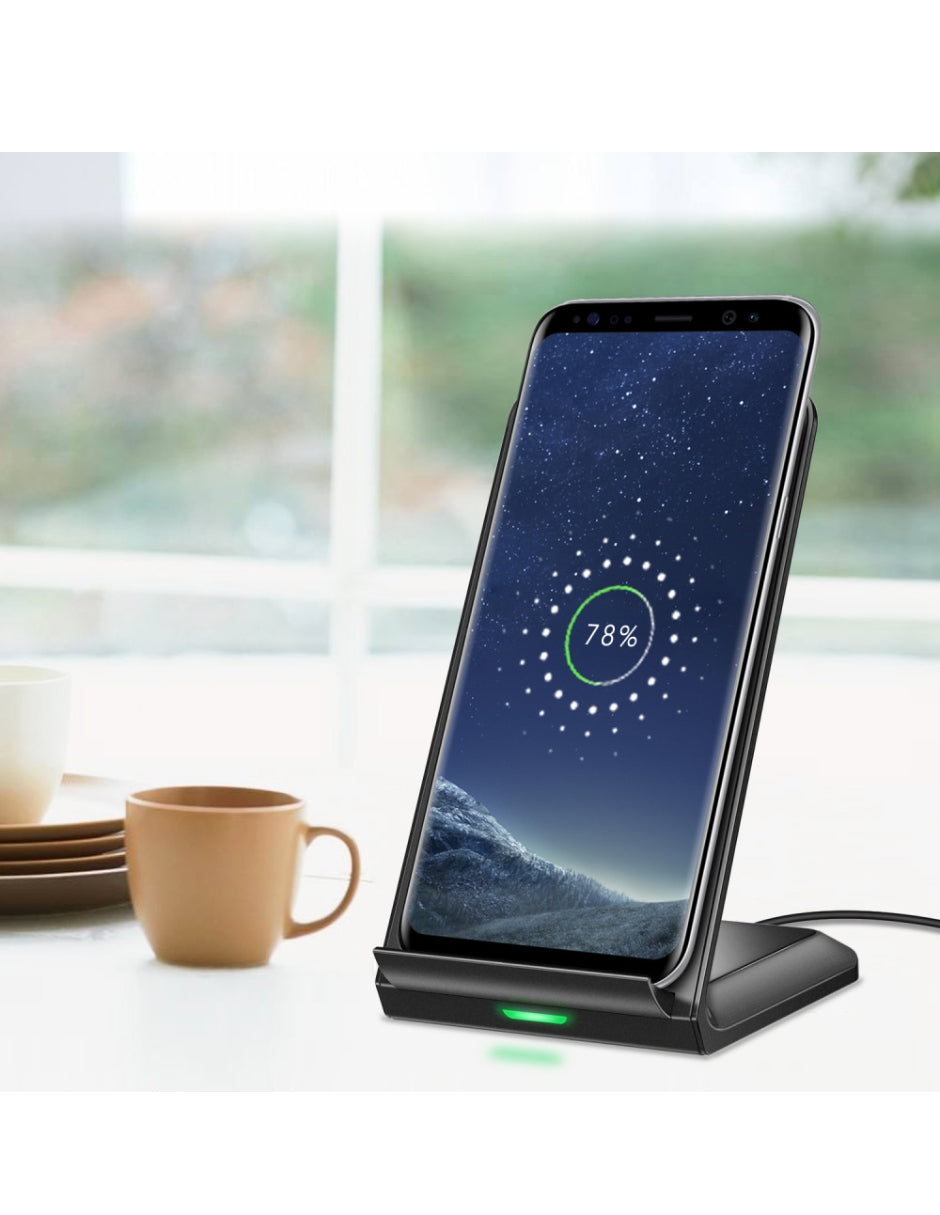 Cargador Inalámbrico de Carga Rápida 15W Negro