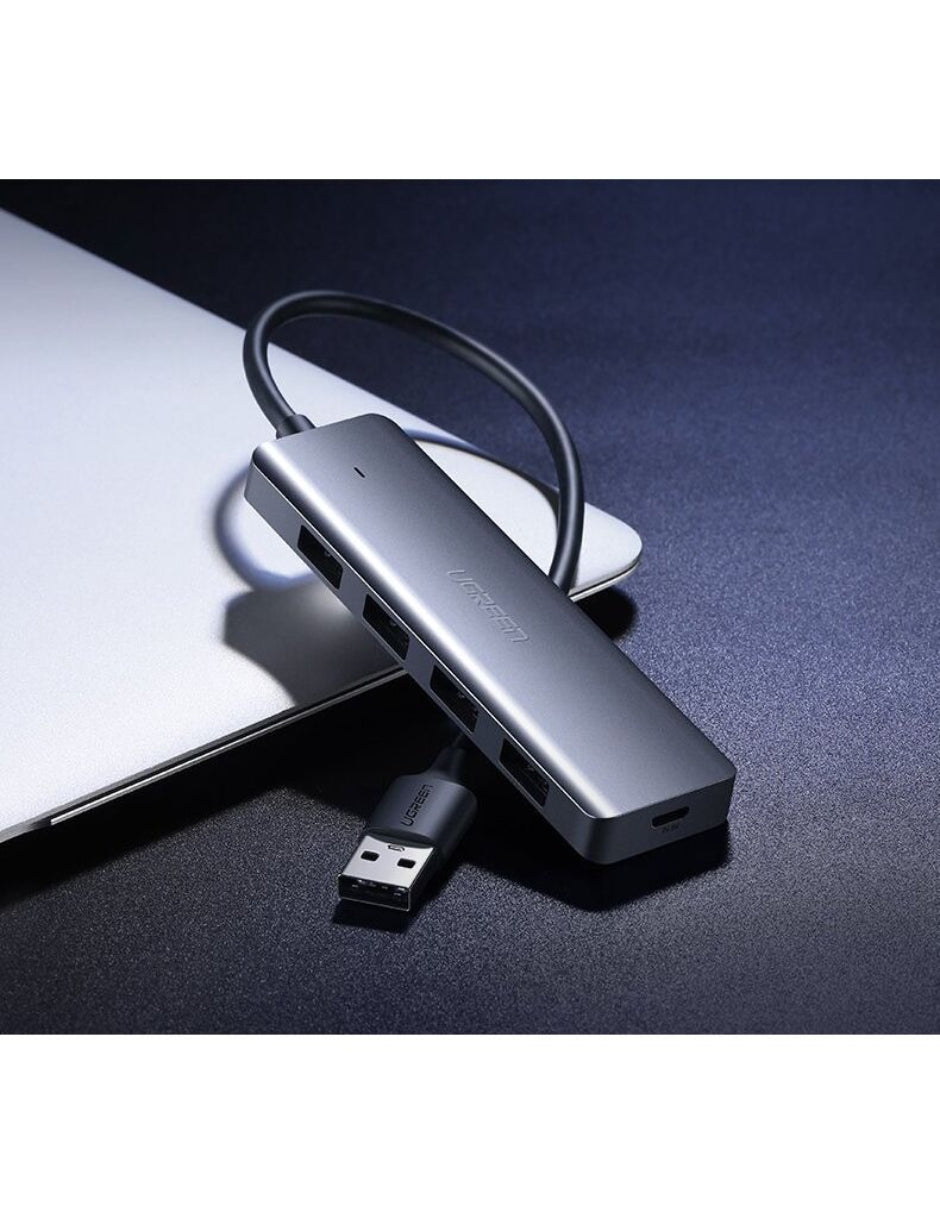UGREEN HUB USB-A a 4 Puertos USB-A 3.0 Gris