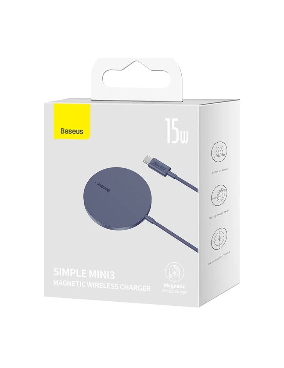Cargador magnetico Baseus Smple Mini3 15W Morado