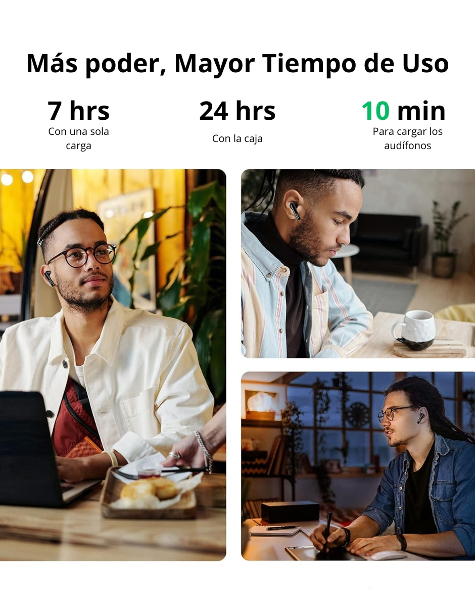 Audífonos Inalámbricos HiTune T3 PRO UGREEN con cancelación de ruido