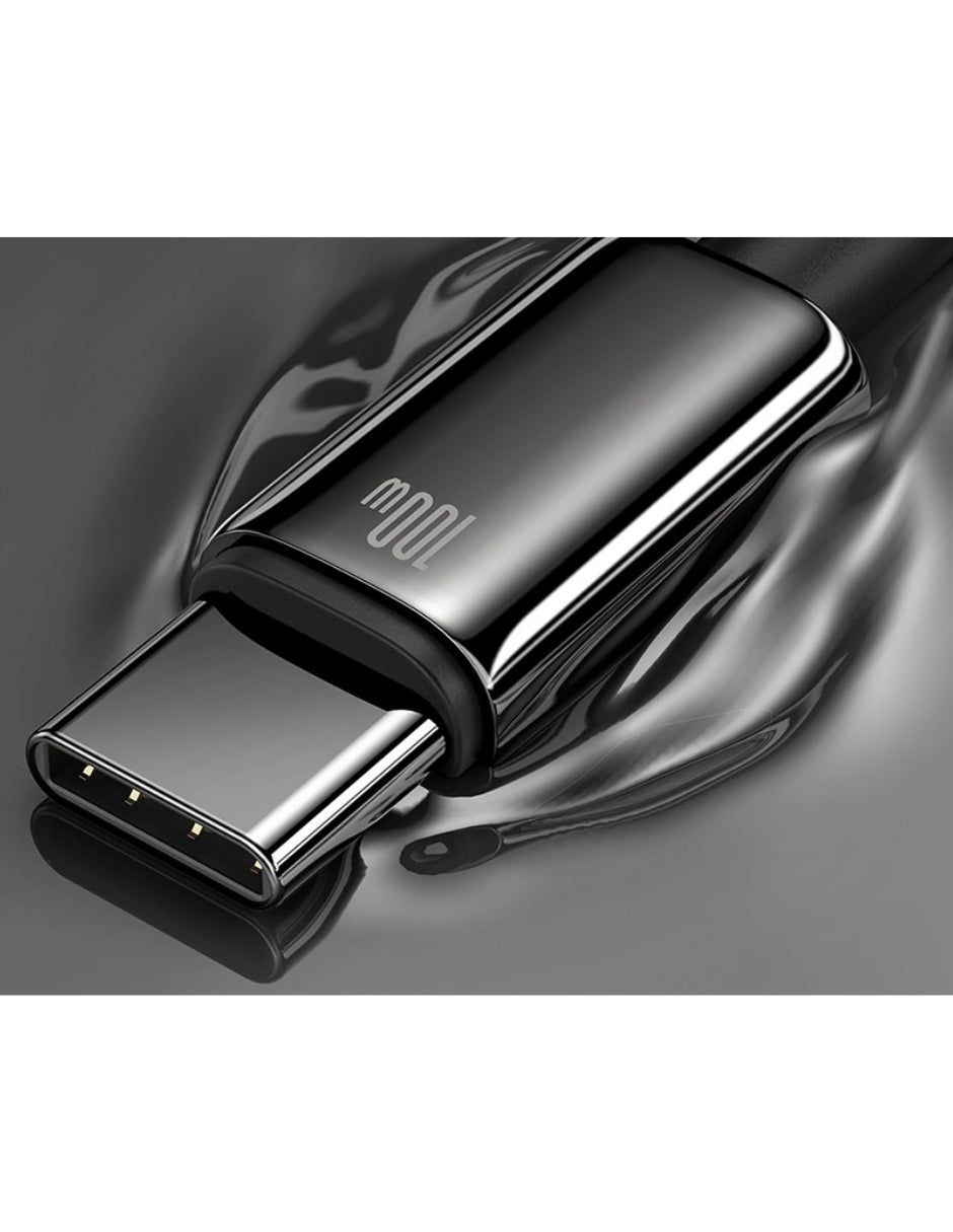 Cable de carga Baseus tipo C de Tugsteno chapado en oro 100W