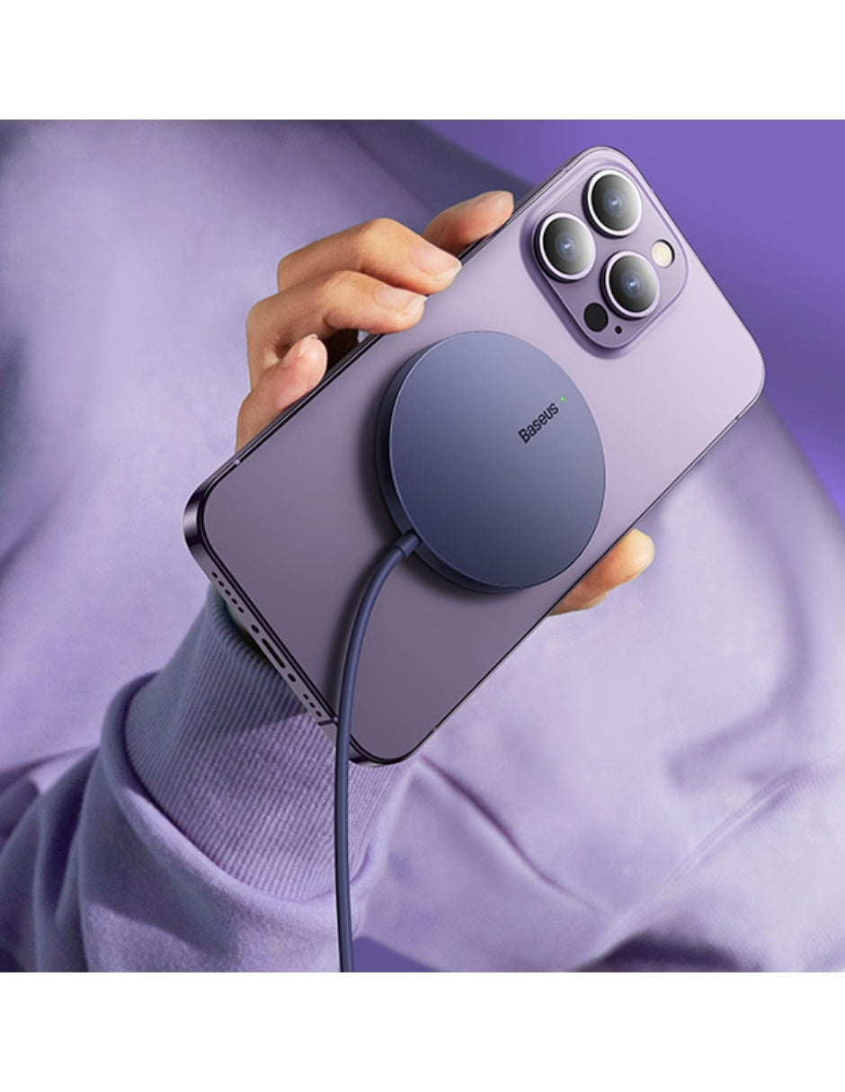 Cargador magnetico Baseus Smple Mini3 15W Morado