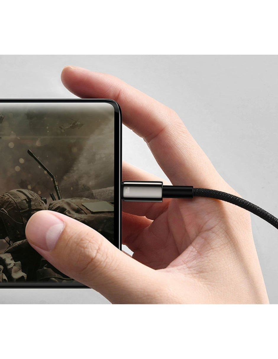 Cable de carga Baseus tipo C de Tugsteno chapado en oro 100W