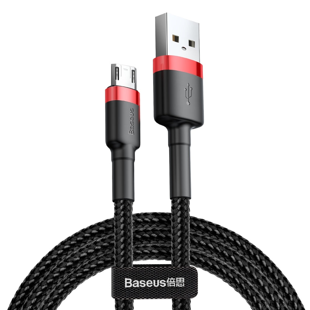 Cable Micro Reforzado Carga Rápida Uso Rudo 1 Metro-Negro
