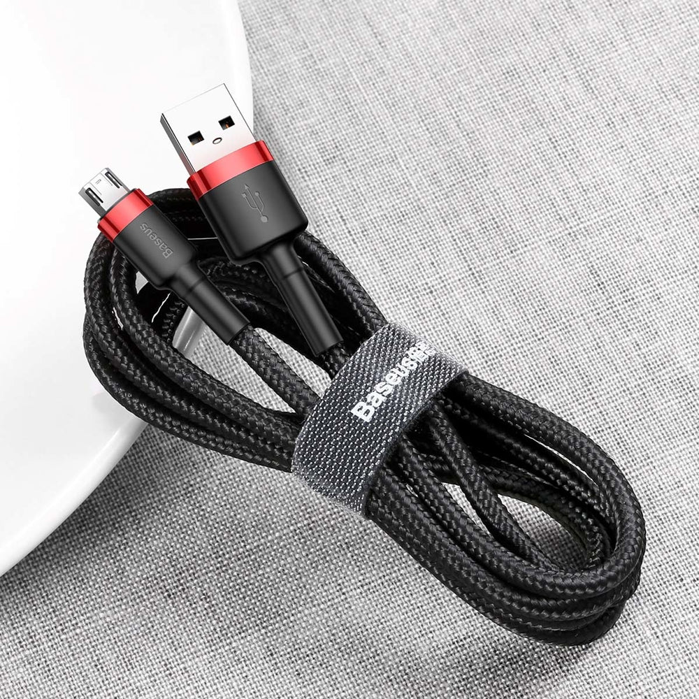 Cable Micro Reforzado Carga Rápida Uso Rudo 1 Metro-Negro