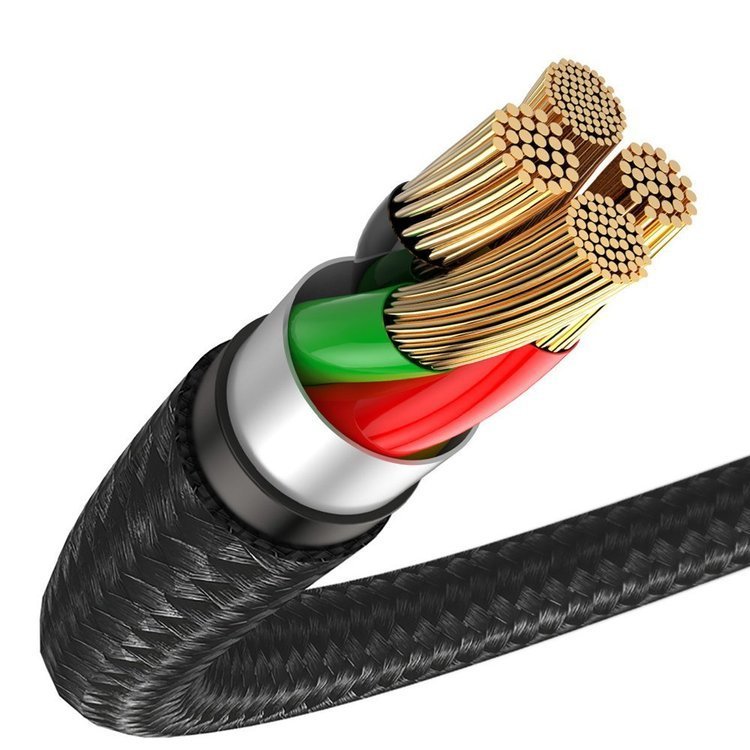 Cable Tipo C Reforzado Carga Rápida Uso Rudo 3 Metros