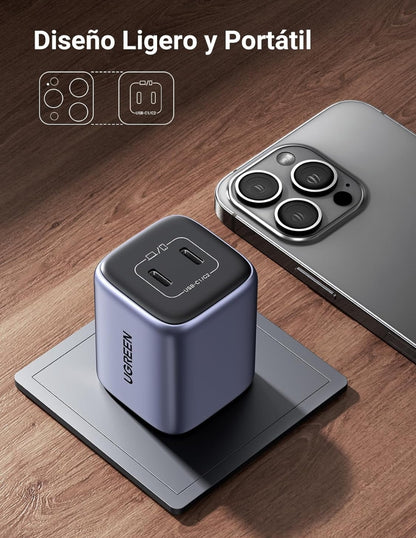 UGREEN Cargador USB C PD 45W Nexode Carga Rápida
