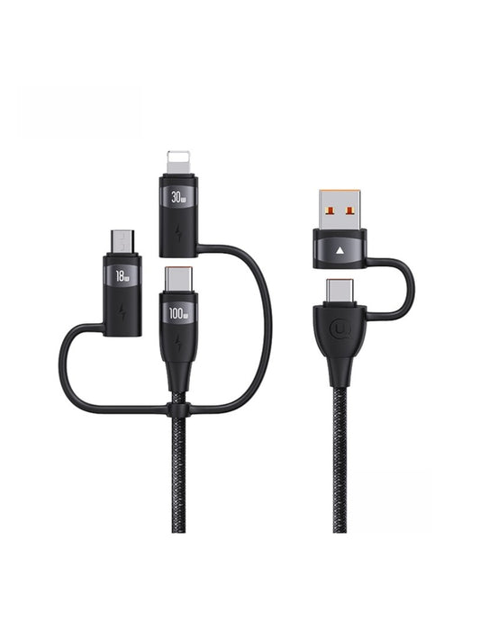 Cable de Carga 6 en 1 USAMS Tipo C, Lightning, Micro, USB A