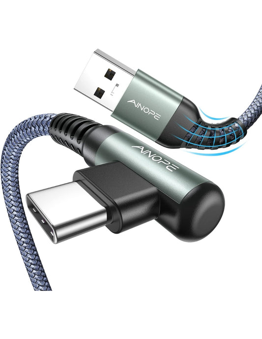 Cable Gamer Tipo C De 90° 2m 3 Piezas
