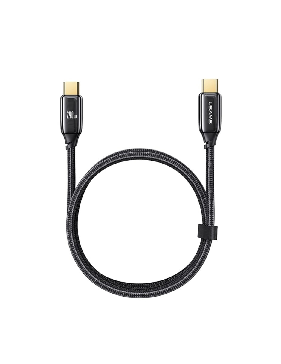 Cable Tipo C a Tipo C PD USAMS 240W 2m Negro