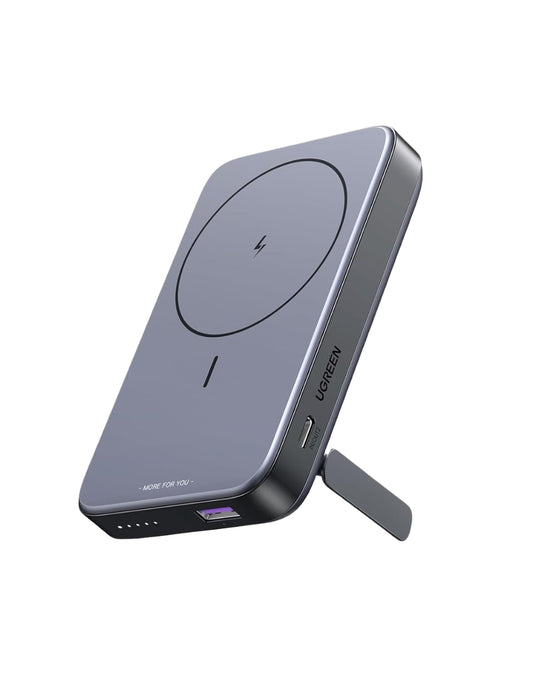 Power Bank Ugreen 10,000mAh MagSafe 20W con soporte Gris