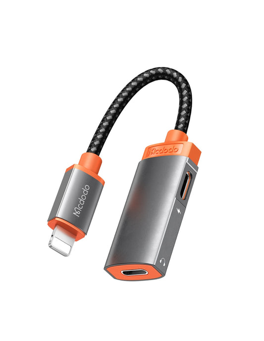 Adaptador Lightning 2 en 1 Carga y Transmite Audio