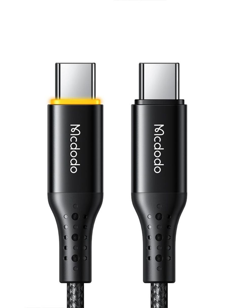 Cable de Carga Rápida USB C a USB C 100W con indicador LED