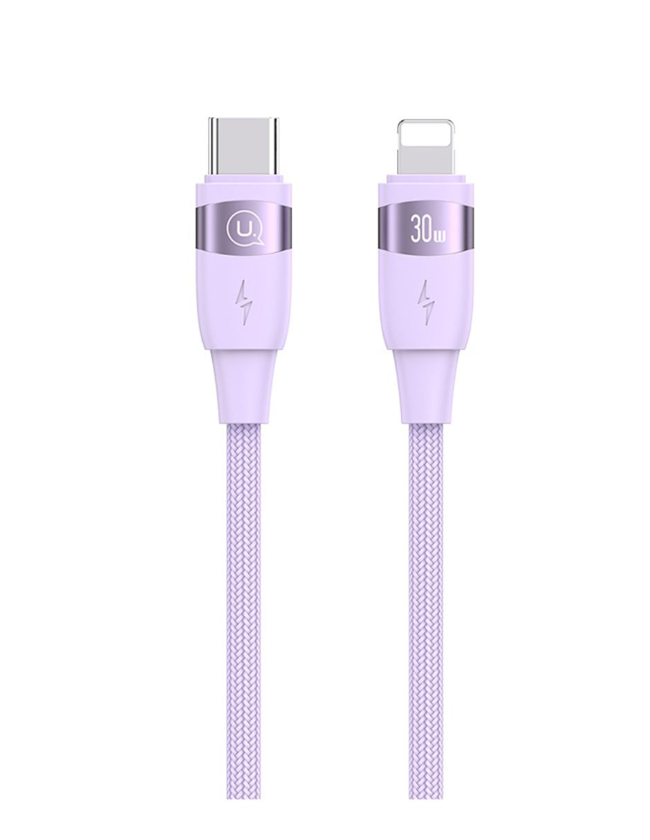 Cable Tipo C a Lightning USAMS 30W PD 2mt Morado