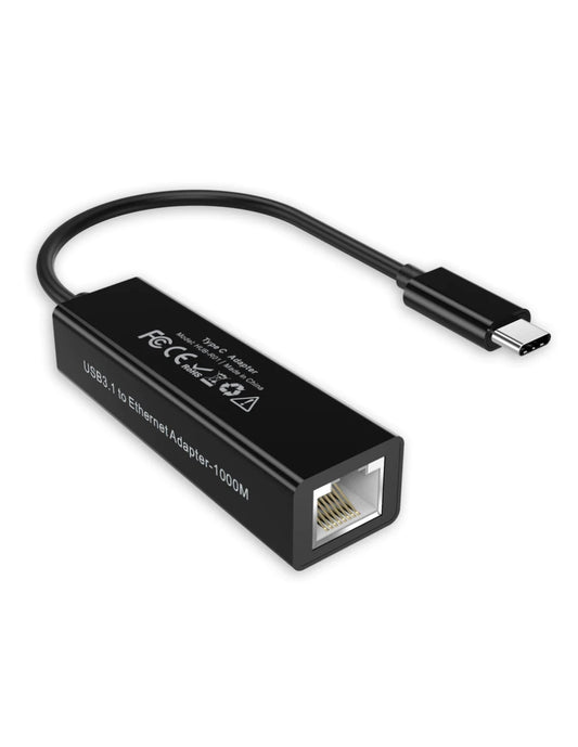 Adaptador USB C a Ethernet Negro