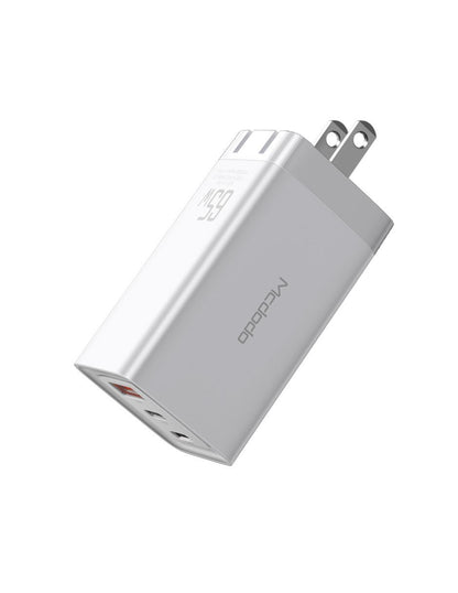 Cubo de Carga Rápida con 1 USB y 2 PD de 65W Blanco