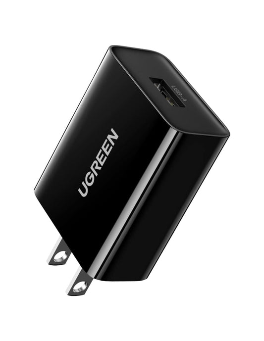 UGREEN Cargador de Carga Rápida 3.0 Ideal para Viaje 18W Negro