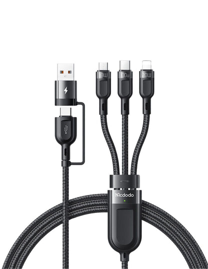 Cable de carga 3en2 Multi USB carga rápida 100W Máx. PD 6A