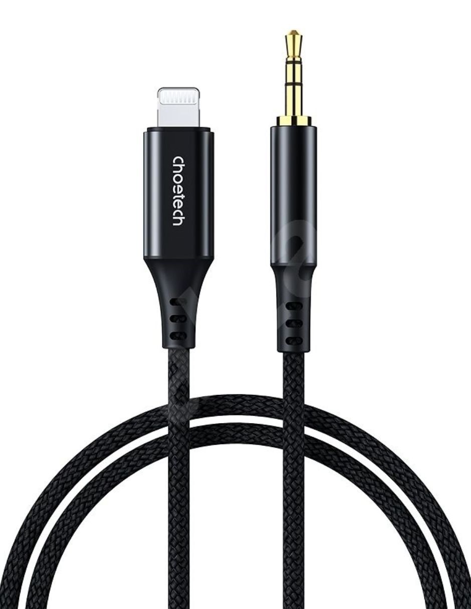 Cable Auxiliar a Lightning con Chapado de Oro 2m