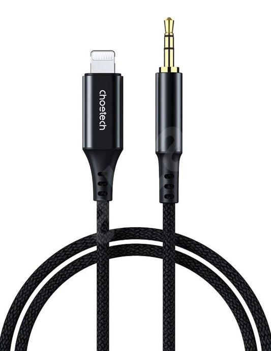Cable Auxiliar a Lightning con Chapado de Oro 2m