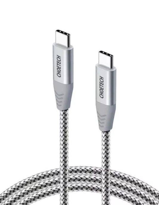 Cable USB Tipo C Reversible 2m Choetech Silver