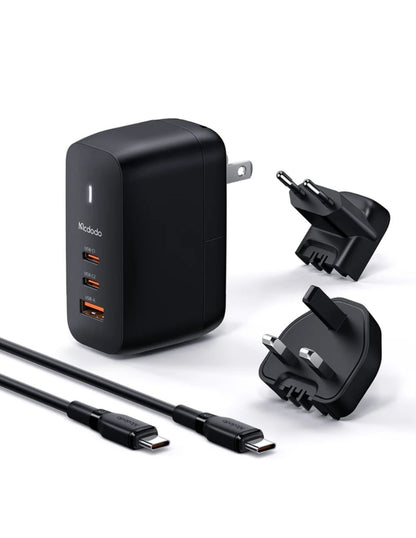 Adaptador de Carga Rápida con Conexión intercambable y Cable USB C