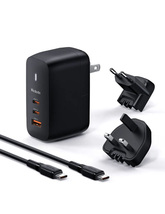 Adaptador de Carga Rápida con Conexión intercambable y Cable USB C